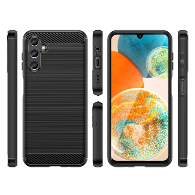 Akcija! Dėklas Carbon Case Samsung Galaxy A14 5G Juodas  1