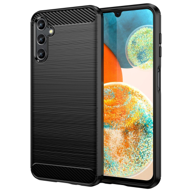 Akcija! Dėklas Carbon Case Samsung Galaxy A14 5G Juodas