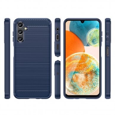 Dėklas Carbon Case Samsung Galaxy A14 5G Mėlynas 1