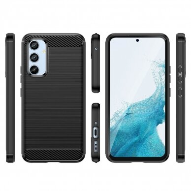 Dėklas Carbon Case Samsung Galaxy A54 5G Juodas 2