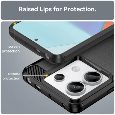 Dėklas Carbon Case for Xiaomi Redmi Note 13 Pro - Juodas 5