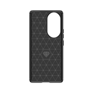 Carbon Case Silikoninis dėklas skirta Honor 90 - Juodas 4