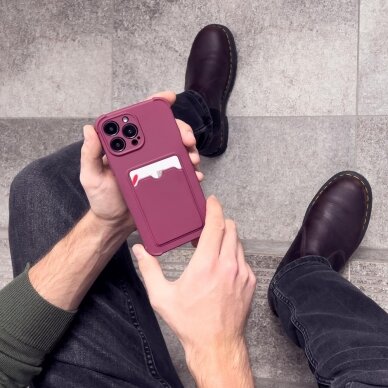 Dėklas Card Armor Case iPhone 11 Pro Max bordo 8