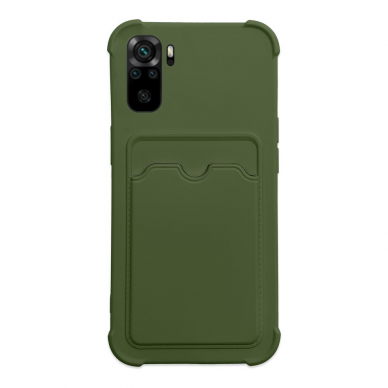 Dėklas Card Armor Case Xiaomi Redmi Note 10 / Redmi Note 10S Žalias