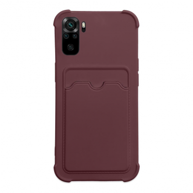 Dėklas Card Armor Case Xiaomi Redmi Note 10 / Redmi Note 10S bordo