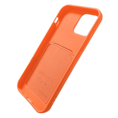 Dėklas su kišenėle kortelėms Card Case silicone wallet iPhone 13 Juodas 5