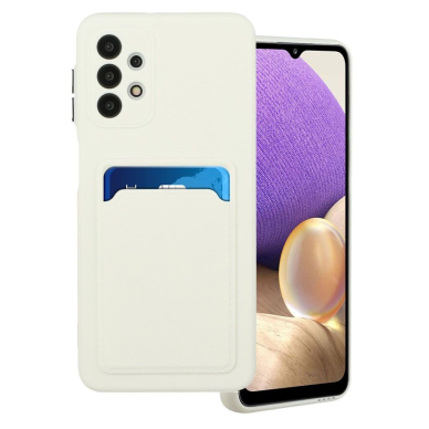 Dėklas su kišenėle kortelėms Card Case Samsung Galaxy A72 4G Baltas 1