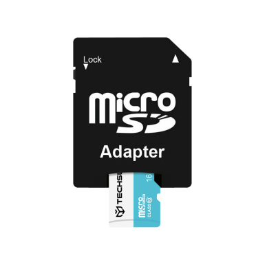 [Užsakomoji prekė] Atminties kortelė MicroSDHC 16GB + Adaptor - Techsuit - Juodas 3