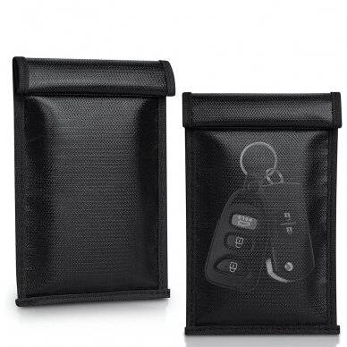 [Užsakomoji prekė] Dėklas Card, Key and Money Case, RFID, 14x9cm - Techsuit (AF4) - Juodas