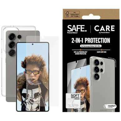 Rinkinys dėklas + stiklas CARE by PanzerGlass Fashion 2in1 Samsung Galaxy S25 Ultra