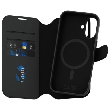 Dėklas CARE by PanzerGlass Feature Tango 2in1 Wallet MagSafe  iPhone 16 - Juodas 1