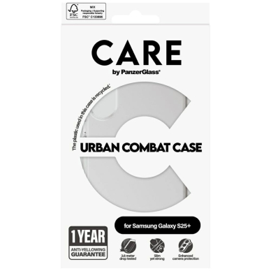 CARE by PanzerGlass Flagship Urban Combat Dėklas Samsung Galaxy S25+ - Permatomas 3