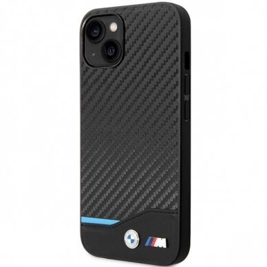 Dėklas BMW Leather Carbon BMHCP13M22NBCK iPhone 13 Juodas 1