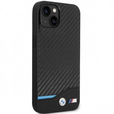 Dėklas BMW Leather Carbon BMHCP13M22NBCK iPhone 13 Juodas 3