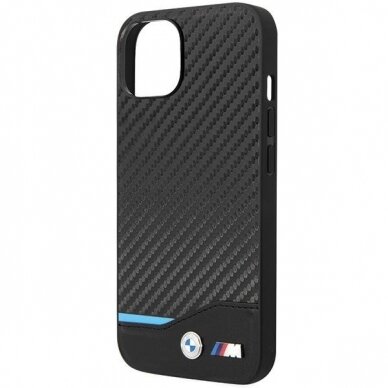 Dėklas BMW Leather Carbon BMHCP13M22NBCK iPhone 13 Juodas 5