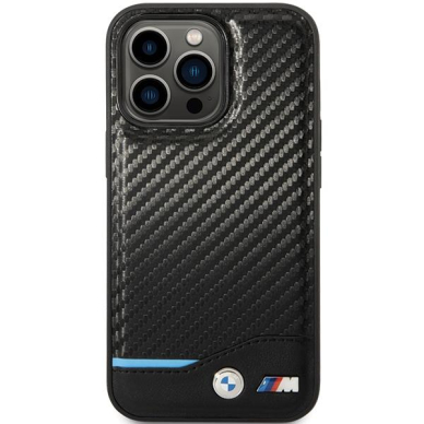 Dėklas BMW Leather Carbon BMHCP13X22NBCK iPhone 13 Pro Max Juodas 2