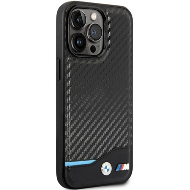 Dėklas BMW Leather Carbon BMHCP13X22NBCK iPhone 13 Pro Max Juodas 3