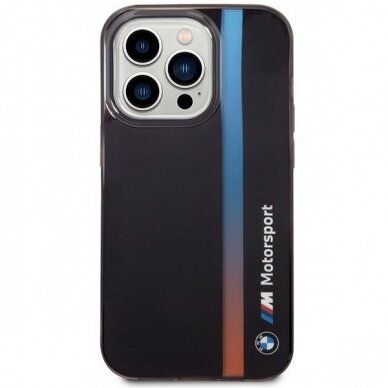 Dėklas BMW IML Tricolor Stripe BMHCP14L22HVGV iPhone 14 Pro Juodas 2