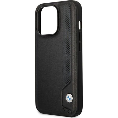 Dėklas BMW Leather Blue Dots BMHCP14L22RBDK iPhone 14 Pro Juodas 5