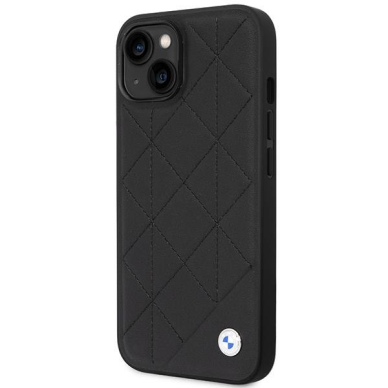 Dėklas BMW Leather Quilted BMHCP14S22RQDK iPhone 14 Juodas 1