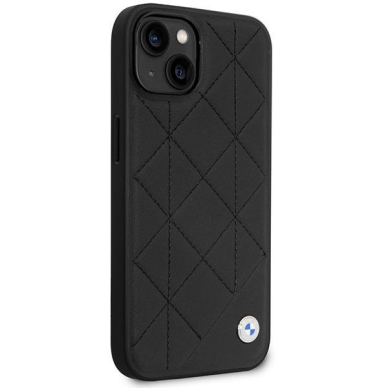 Dėklas BMW Leather Quilted BMHCP14S22RQDK iPhone 14 Juodas 3