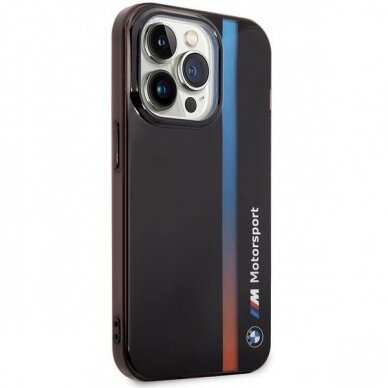 Dėklas BMW IML Tricolor Stripe BMHCP14X22HVGV iPhone 14 Pro Max Juodas 3