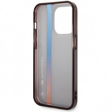 Dėklas BMW IML Tricolor Stripe BMHCP14X22HVGV iPhone 14 Pro Max Juodas 6