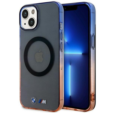 Dėklas BMW Gradient Bumper MagSafe BMHMP14SHTGE iPhone 14 Pilkas