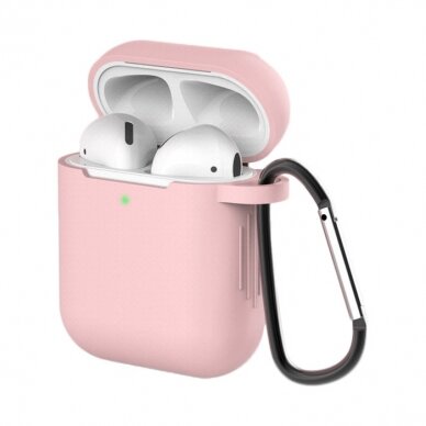 Dėklas AirPods 2 / AirPods 1 silicone soft Rožinis (case D)