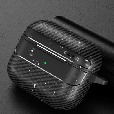 [Užsakomoji prekė] Dėklas AirPods 3 - Techsuit CarbonFiber - Juodas 2