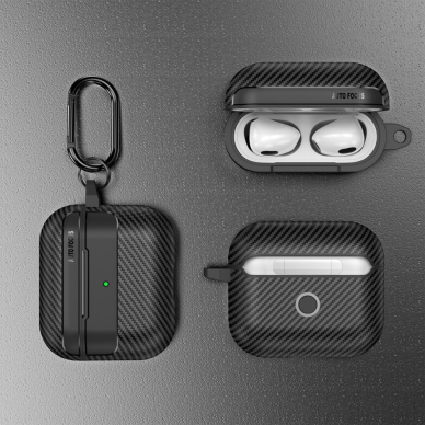 [Užsakomoji prekė] Dėklas AirPods 3 - Techsuit CarbonFiber - Juodas 4