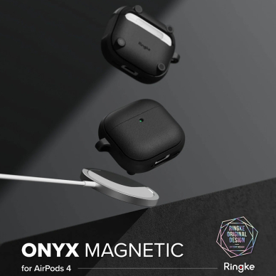 [Užsakomoji prekė] Dėklas AirPods 4 - Ringke Onyx Magnetic - Juodas 3