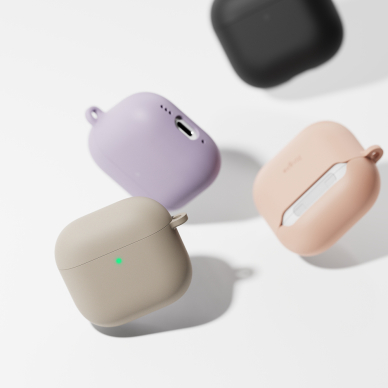 [Užsakomoji prekė] Dėklas AirPods 4 - Ringke Silicone - Juodas 4