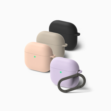 [Užsakomoji prekė] Dėklas AirPods 4 - Ringke Silicone - Juodas 5