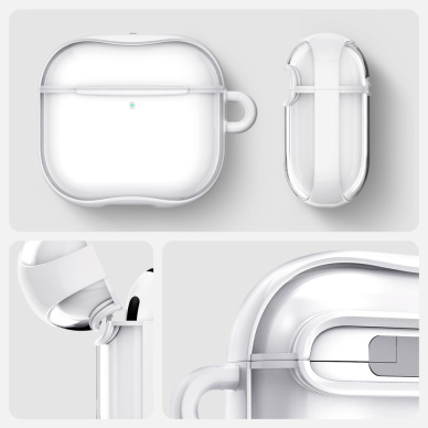 [Užsakomoji prekė] Dėklas AirPods 4 - Spigen Ultra Hybrid - Baltas 12