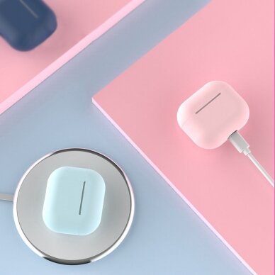 Dėklas AirPods Pro silicone soft Rožinis (case C) 4