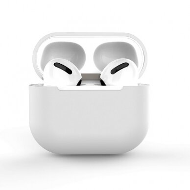 Dėklas AirPods Pro silicone soft Baltas (case C)