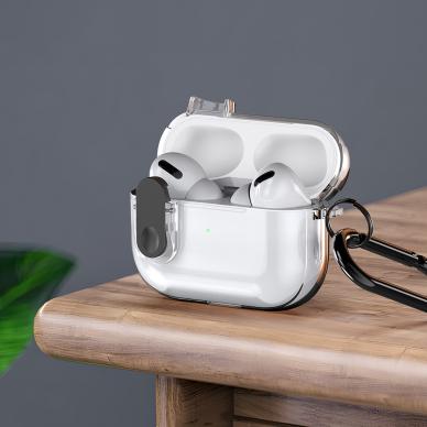 [Užsakomoji prekė] Dėklas Apple AirPods 4 - Dux Ducis PECL Series - Skaidrus 4