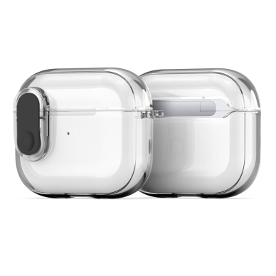 [Užsakomoji prekė] Dėklas Apple AirPods 4 - Dux Ducis PECL Series - Skaidriai juodas