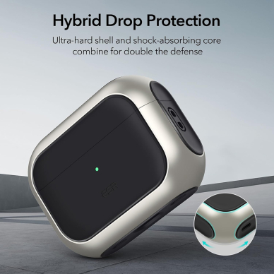 [Užsakomoji prekė] Dėklas Apple AirPods 4 - ESR Orbit Hybrid HaloLock - Juodas 1