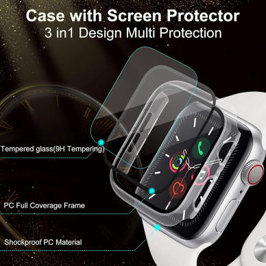 [Užsakomoji prekė] Dėklas Apple Watch 1 / 2 / 3 (38mm) + Pouch - Techsuit Defense360 Pro - Juodas 6