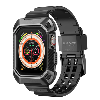 [Užsakomoji prekė] Dėklas Apple Watch 10 42mm + Strap - Supcase Unicorn Beetle Pro - Juodas