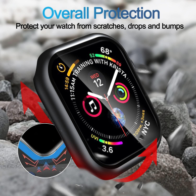 [Užsakomoji prekė] Dėklas Apple Watch 7 (41mm) + Pouch - Techsuit Defense360 Pro - Juodas 4