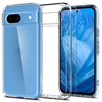 [Užsakomoji prekė] Dėklas skirtas Google Pixel 8a - Spigen Ultra Hybrid - Permatomas