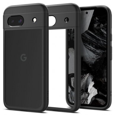 [Užsakomoji prekė] Dėklas skirtas Google Pixel 8a - Spigen Ultra Hybrid - Matinė juoda