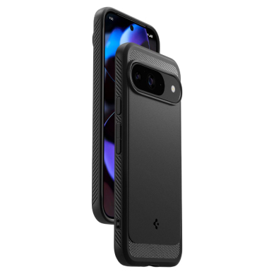 [Užsakomoji prekė] Dėklas Google Pixel 9 / 9 Pro - Spigen Rugged Armor - juodas 5