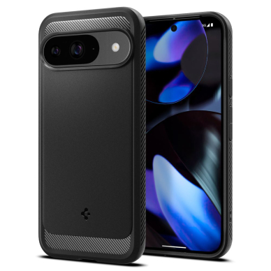 [Užsakomoji prekė] Dėklas Google Pixel 9 / 9 Pro - Spigen Rugged Armor - juodas