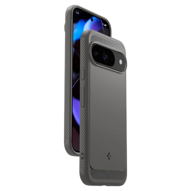 [Užsakomoji prekė] Dėklas Google Pixel 9 / 9 Pro - Spigen Rugged Armor - Marble Grey 5