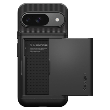 [Užsakomoji prekė] Dėklas Google Pixel 9 / 9 Pro - Spigen Slim Armor CS - juodas 2