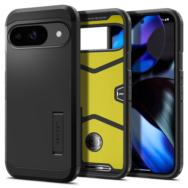 [Užsakomoji prekė] Dėklas Google Pixel 9/ 9 Pro - Spigen Tough Armor - juodas